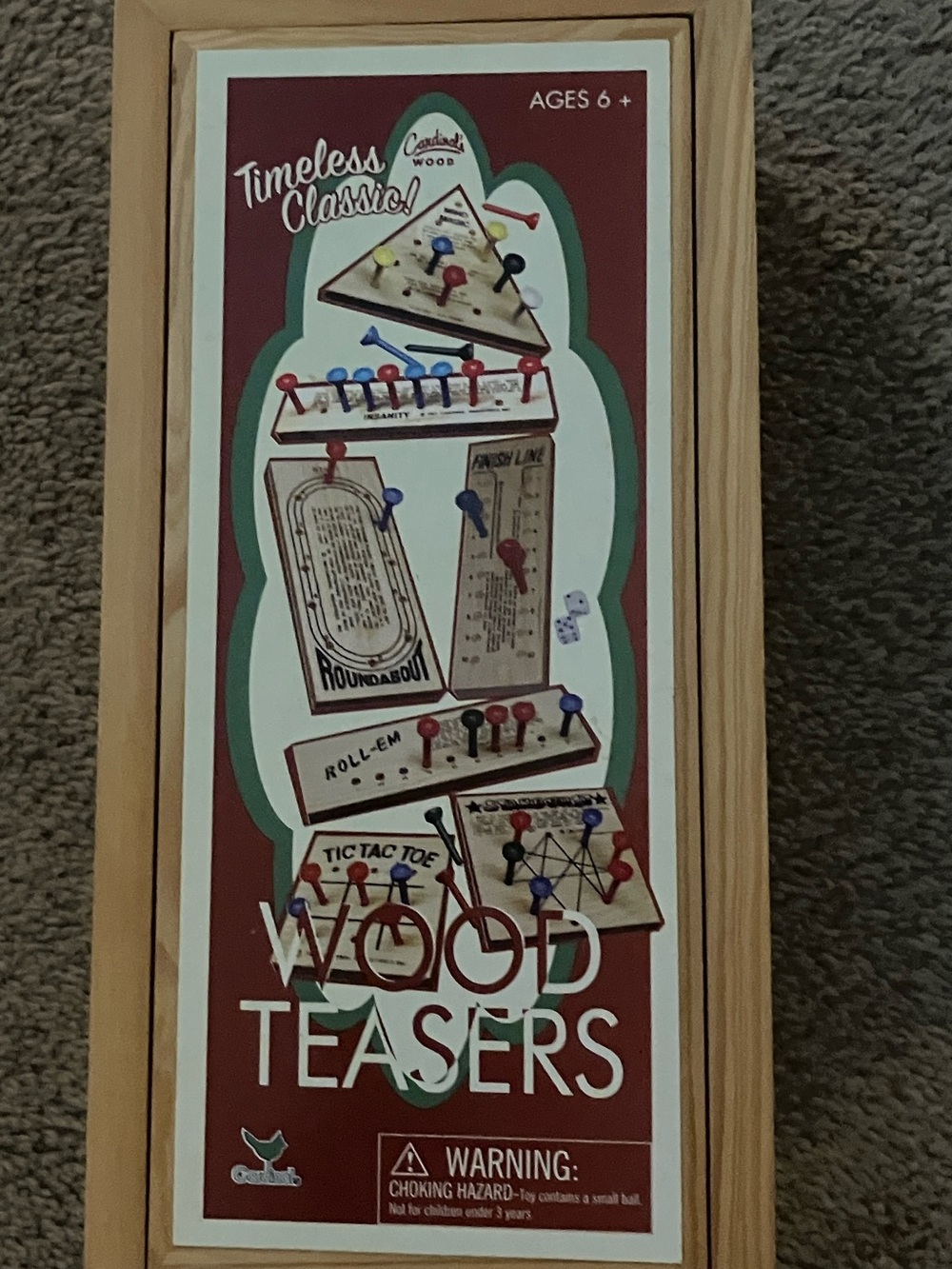 Cardinal Timeless Classics Solid Wood Teasers – 7 Wooden Puzzle Games